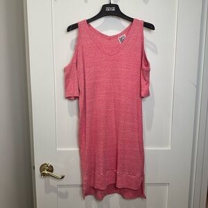 [CLEARANCE] Free People Made in USA XS Cold Shoulder Tunic Coral Beach Boho
